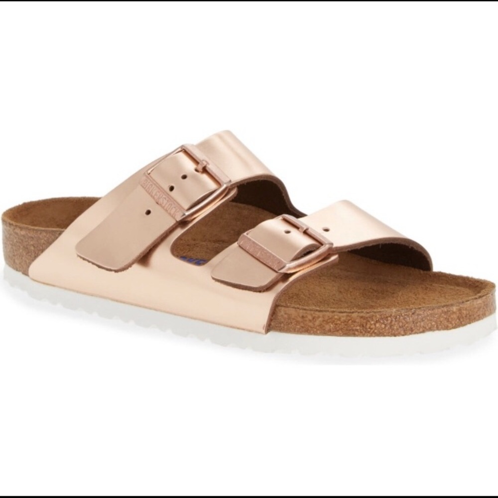 Birkenstock Arizona Soft Footbed Sandal Rose Gold - Picture 2 of 13